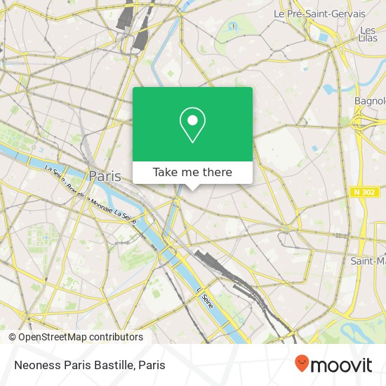 Mapa Neoness Paris Bastille