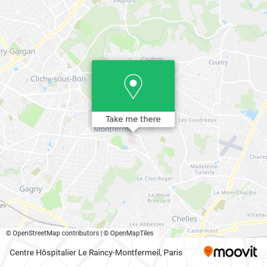 Centre Hôspitalier Le Raincy-Montfermeil map