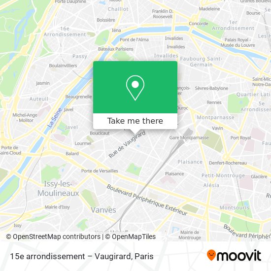 15e arrondissement – Vaugirard map