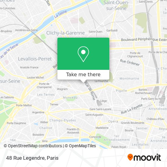 Mapa 48 Rue Legendre