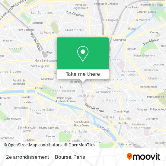 2e arrondissement – Bourse map
