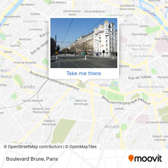 Mapa Boulevard Brune