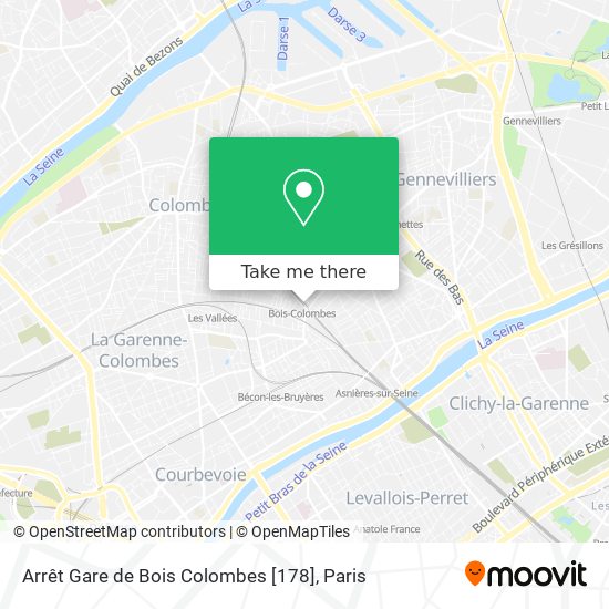 Mapa Arrêt Gare de Bois Colombes [178]