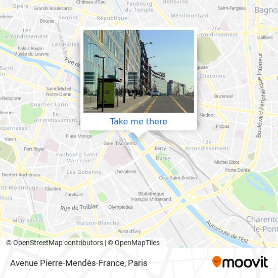 Mapa Avenue Pierre-Mendès-France