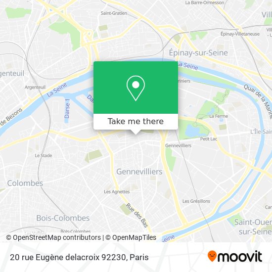 20 rue Eugène delacroix 92230 map
