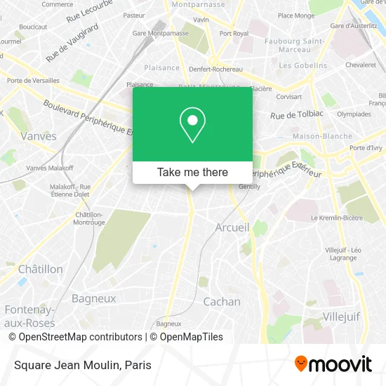 Square Jean Moulin map