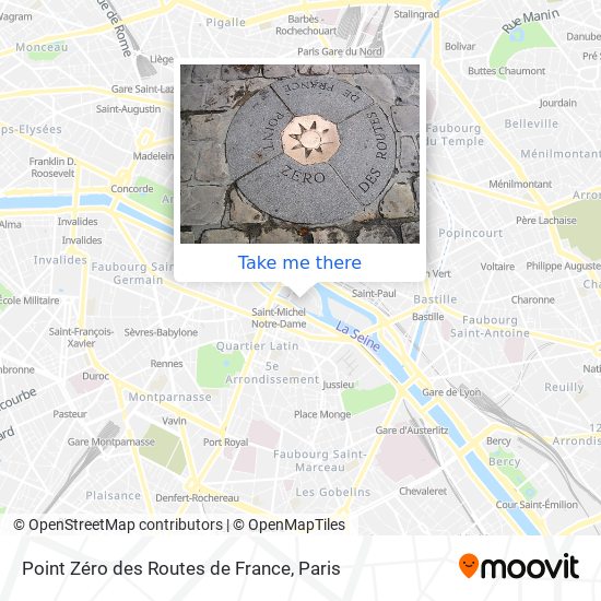 Point Zéro des Routes de France map