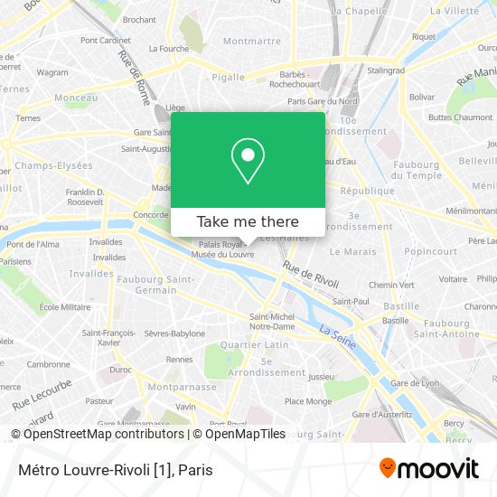 Métro Louvre-Rivoli [1] map