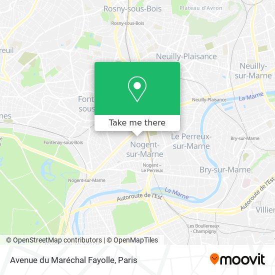 Mapa Avenue du Maréchal Fayolle