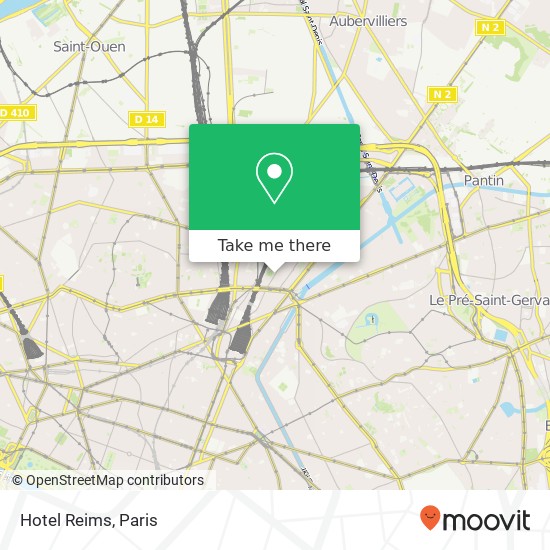 Hotel Reims map