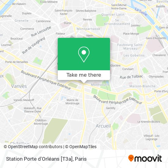 Mapa Station Porte d'Orléans [T3a]