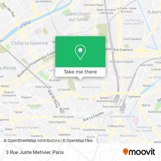 Mapa 3 Rue Juste Metivier