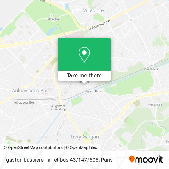 gaston bussiere - arrêt bus 43 / 147 / 605 map