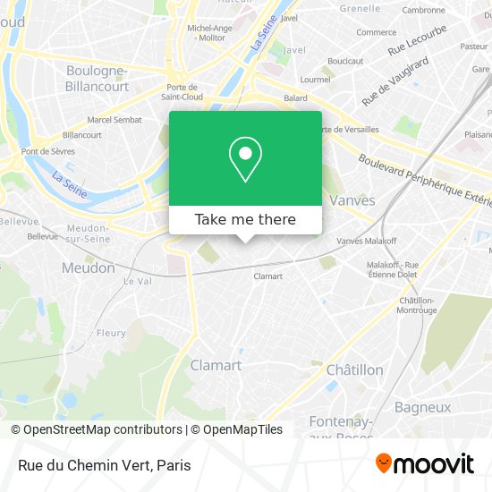 Mapa Rue du Chemin Vert