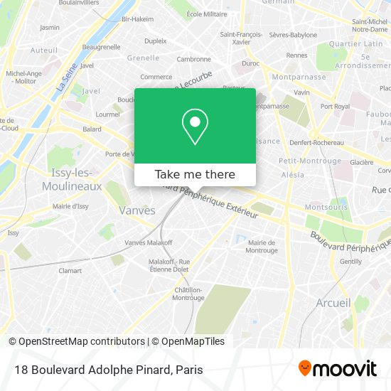 Mapa 18 Boulevard Adolphe Pinard