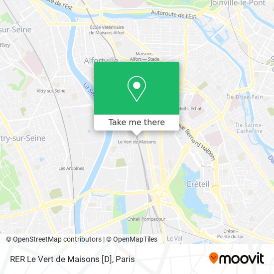 Mapa RER Le Vert de Maisons [D]