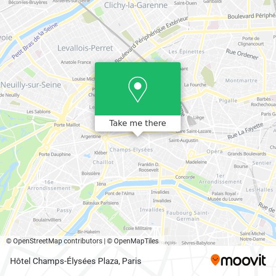 Hôtel Champs-Élysées Plaza map