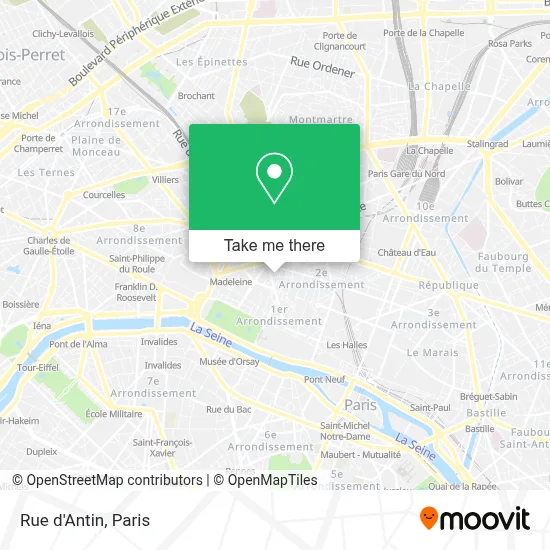 Rue d'Antin map