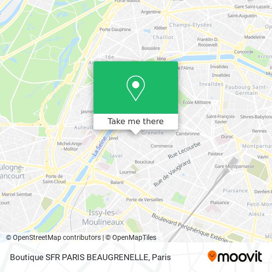 Boutique SFR PARIS BEAUGRENELLE map