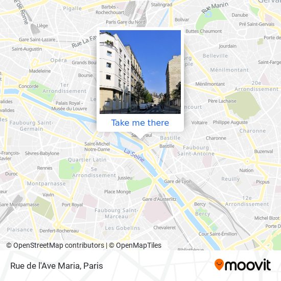 Mapa Rue de l'Ave Maria