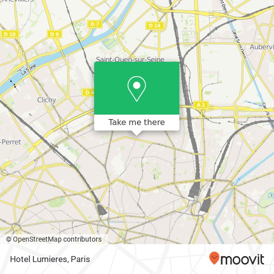 Mapa Hotel Lumieres