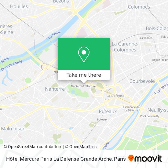 Hôtel Mercure Paris La Défense Grande Arche map