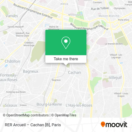 RER Arcueil – Cachan [B] map
