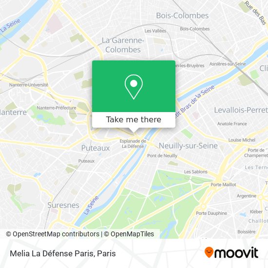 Mapa Melia La Défense Paris