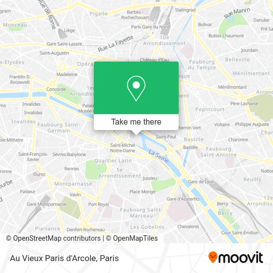 Au Vieux Paris d'Arcole map