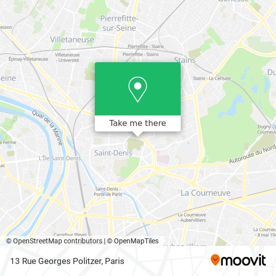 Mapa 13 Rue Georges Politzer