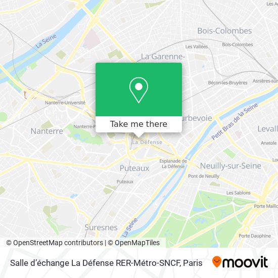 Salle d’échange La Défense RER-Métro-SNCF map