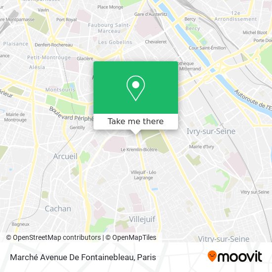 Mapa Marché Avenue De Fontainebleau