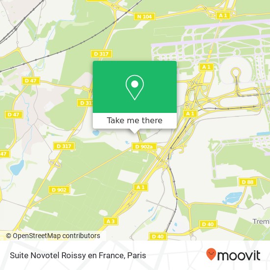 Mapa Suite Novotel Roissy en France