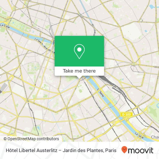 Hôtel Libertel Austerlitz – Jardin des Plantes map