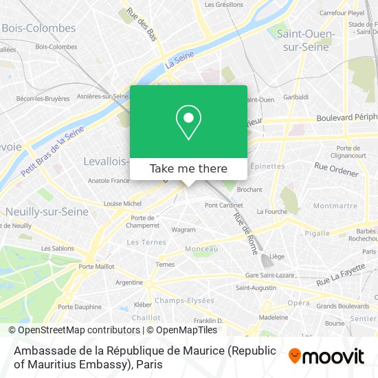 Ambassade de la République de Maurice (Republic of Mauritius Embassy) map