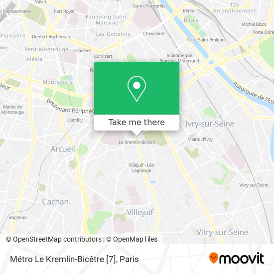 Métro Le Kremlin-Bicêtre [7] map