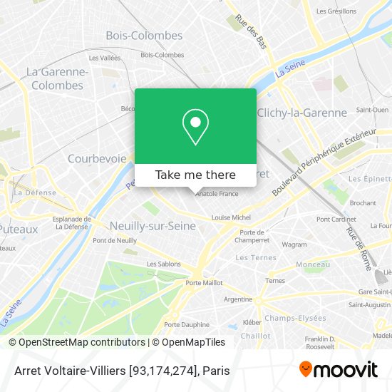 Arret Voltaire-Villiers [93,174,274] map