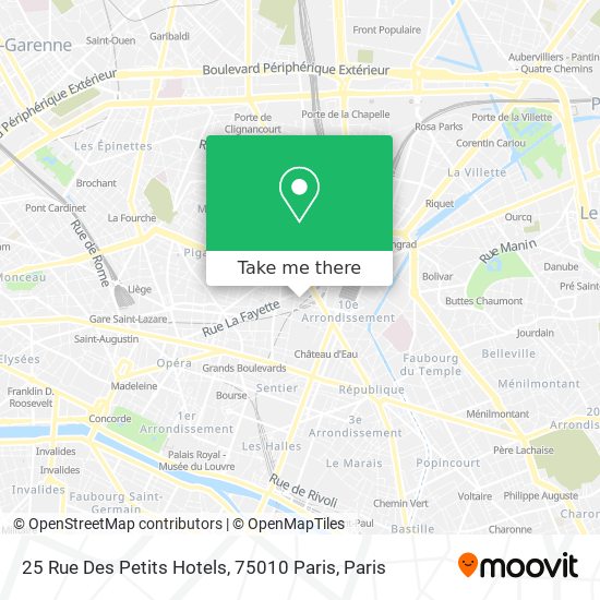 Mapa 25 Rue Des Petits Hotels, 75010 Paris