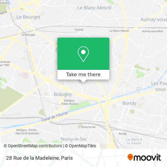 Mapa 28 Rue de la Madeleine