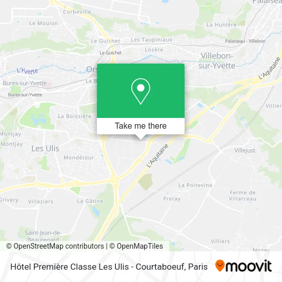 Hôtel Première Classe Les Ulis - Courtaboeuf map
