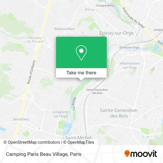 Camping Paris Beau Village map