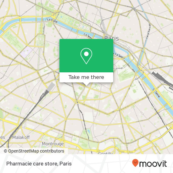 Pharmacie care store map