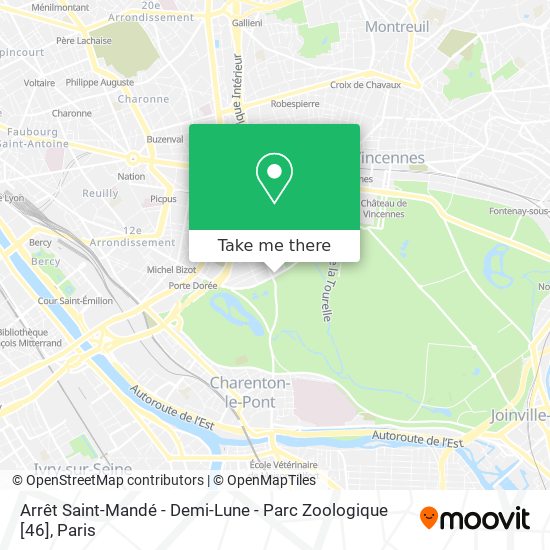 Arrêt Saint-Mandé - Demi-Lune - Parc Zoologique [46] map