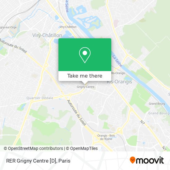 Mapa RER Grigny Centre [D]