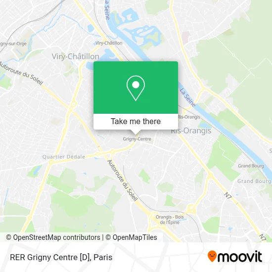 RER Grigny Centre [D] map