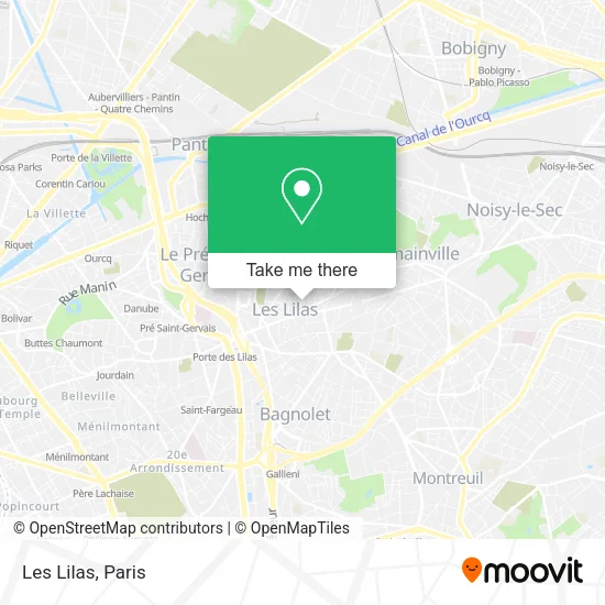 Les Lilas map