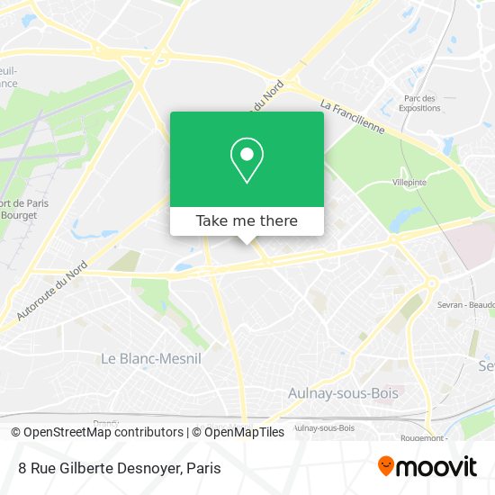Mapa 8 Rue Gilberte Desnoyer