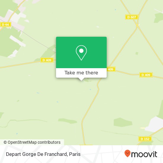 Depart Gorge De Franchard map