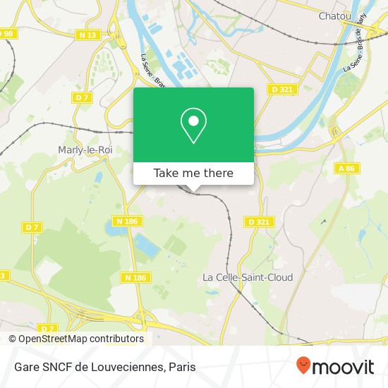 Mapa Gare SNCF de Louveciennes