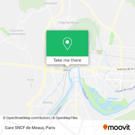 Gare SNCF de Meaux map